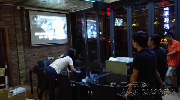 施工现场:办公室投影、KTV点歌系统、会议广播、音响
